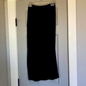 Preston & York Long Black A-Line Skirt - SM